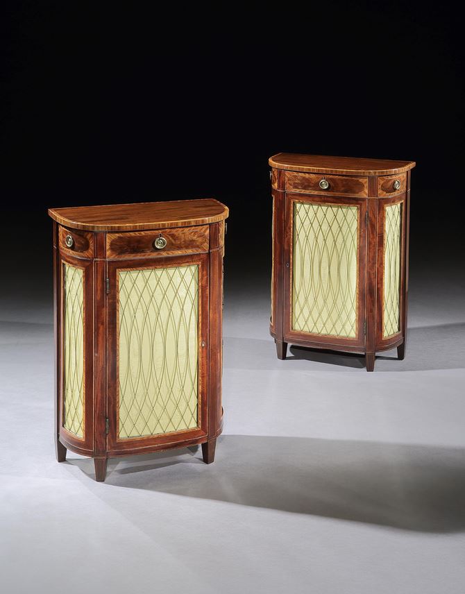 A small pair of mahogany d-shaped side cabinets | MasterArt